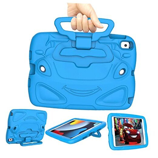 Colorful 10.2 Inch iPad 9th Gen Case for Kids - Boys & Girls - Blue-image