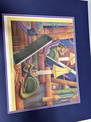 1993 Randal Spangler Draglings  The Adventure Shelf  Signed / COA 247/700