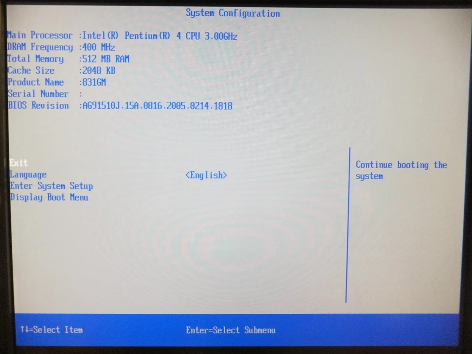 Gateway 831GM (INTEL C77881-306), LGA 775, Intel Motherboard +CPU HT 3GHz +512Mb - Image 4 of 4