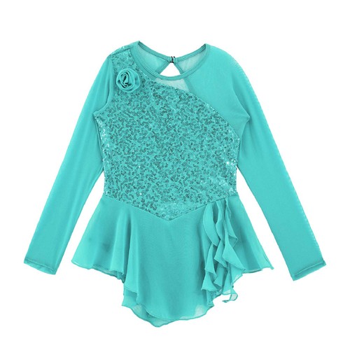 Kids Girls Ballet Dance Leotard Dress Gymnastics Figure Ice Skating Dancewear - Picture 36 of 74