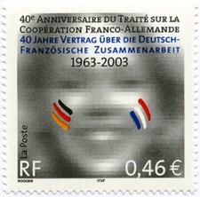 timbre France neuf 2003 "traité coopération franco allemande" y&t 3542
