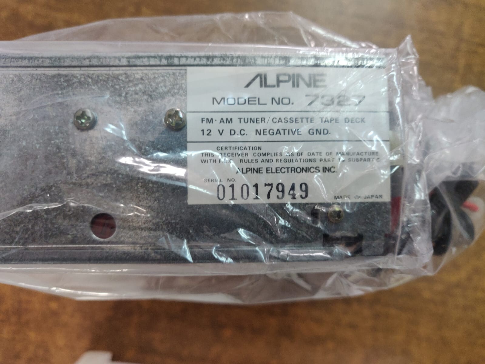 Extremely Rare Brand New Vintage Alpine Model 7327 AM/FM Cassette Car