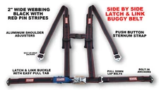OFF ROAD SIDE BY SIDE 2" SEAT BELT HARNESS RACING 4 POINT LATCH BLACK & RED