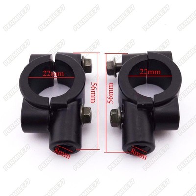 8mm Mirror Mount Clamp Holder Brackets For ATV Qaud Pit Dirt Bike Motorcycle