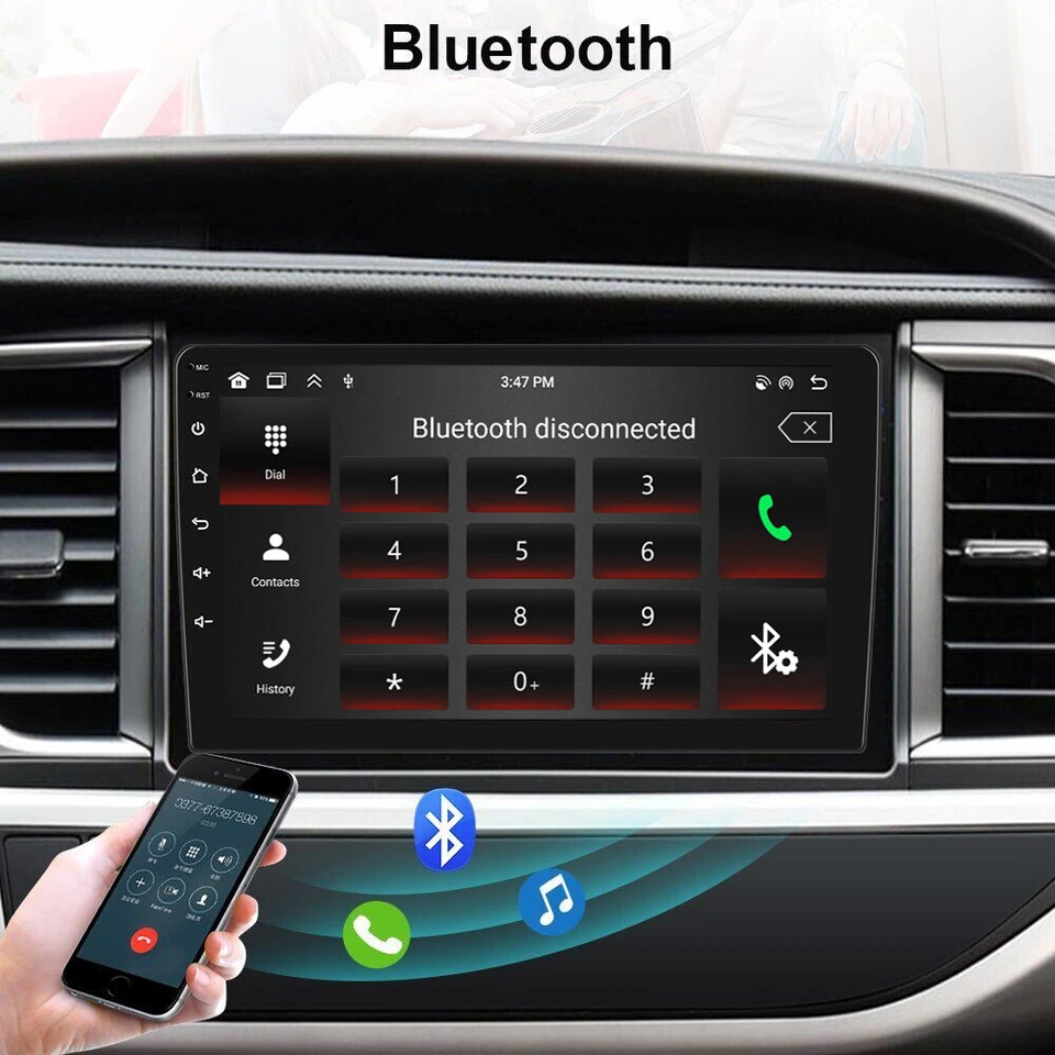 9 Inch 2 Din Car Stereo Radio Android 13 Carplay GPS Double Din WIFI MP5 Player - Image 4 of 4