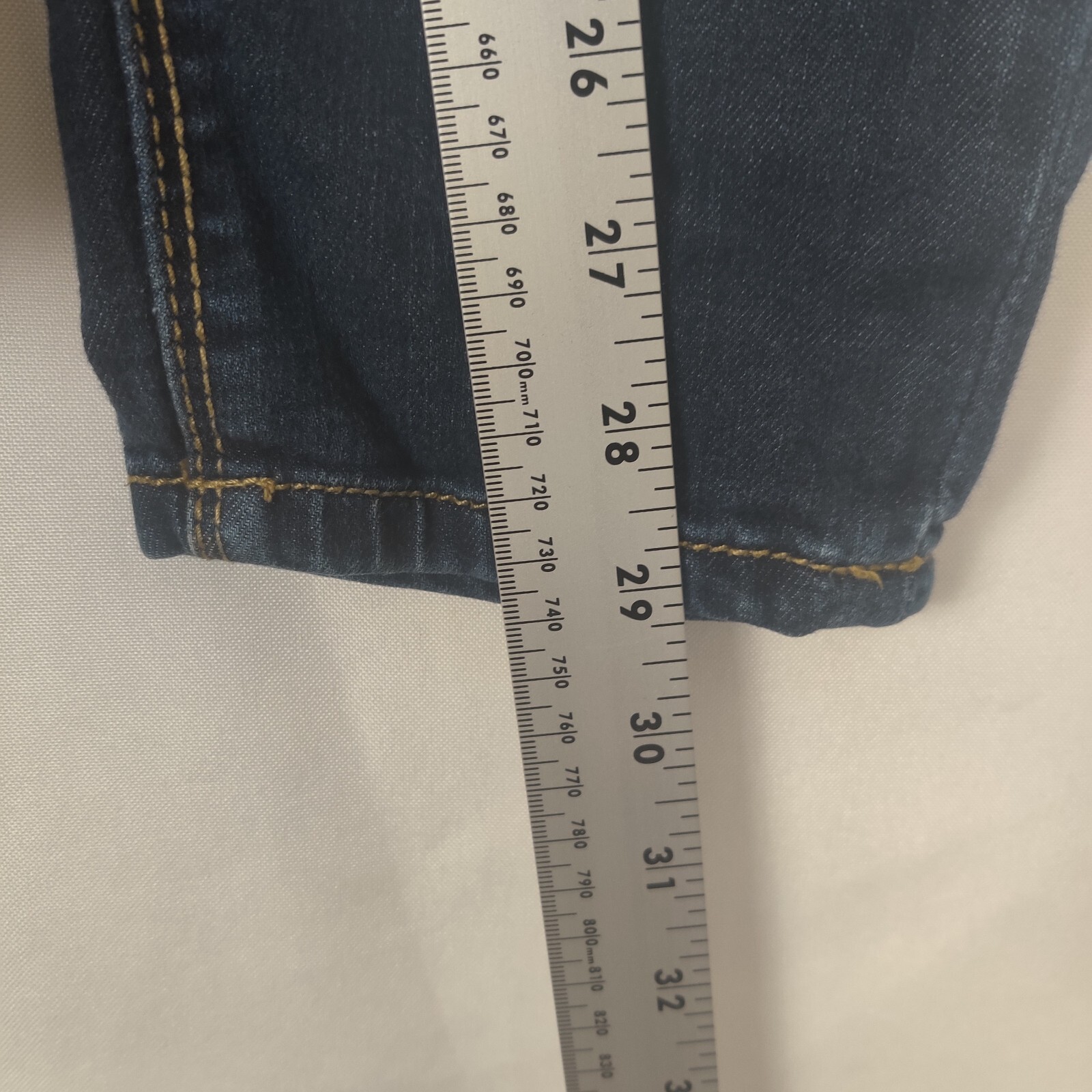 Seven7 Womens 2 Solid Blue Flat Front Skinny Deni… - image 5