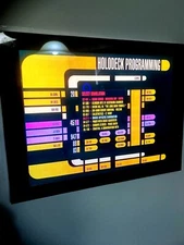 StAr TrEk TnG prop HOLODECK programes lcars transparent print EXCELLENT Yes!