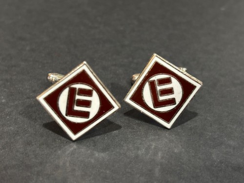 E Rail Road Silver Tone Cuff Links