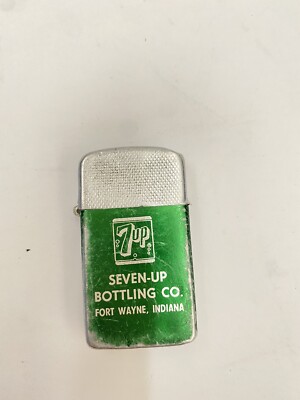 ALUMINUM FLIP TOP 7-UP CIGARETTE LIGHTER made in the USA