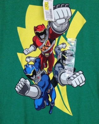 T-shirt Power Rangers Dinopunch Vert – Taille M – Neuf Avec étiquettes – Homme