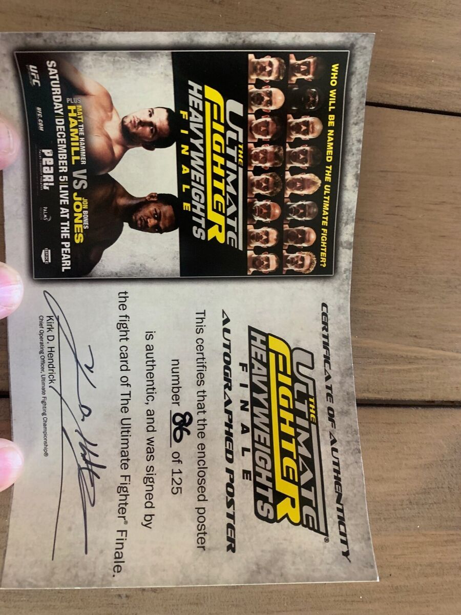 TUF 10 Finale Signed event poster SBC Jon Jones only loss TUF 10 Finale Signed event poster SBC Jon Jones only loss
