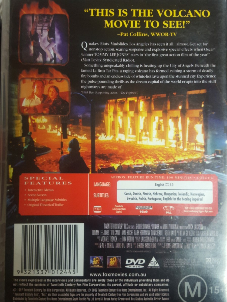 VOLCANO RARE DVD TOMMY LEE JONES & ANNE HECHE LOS ANGELES