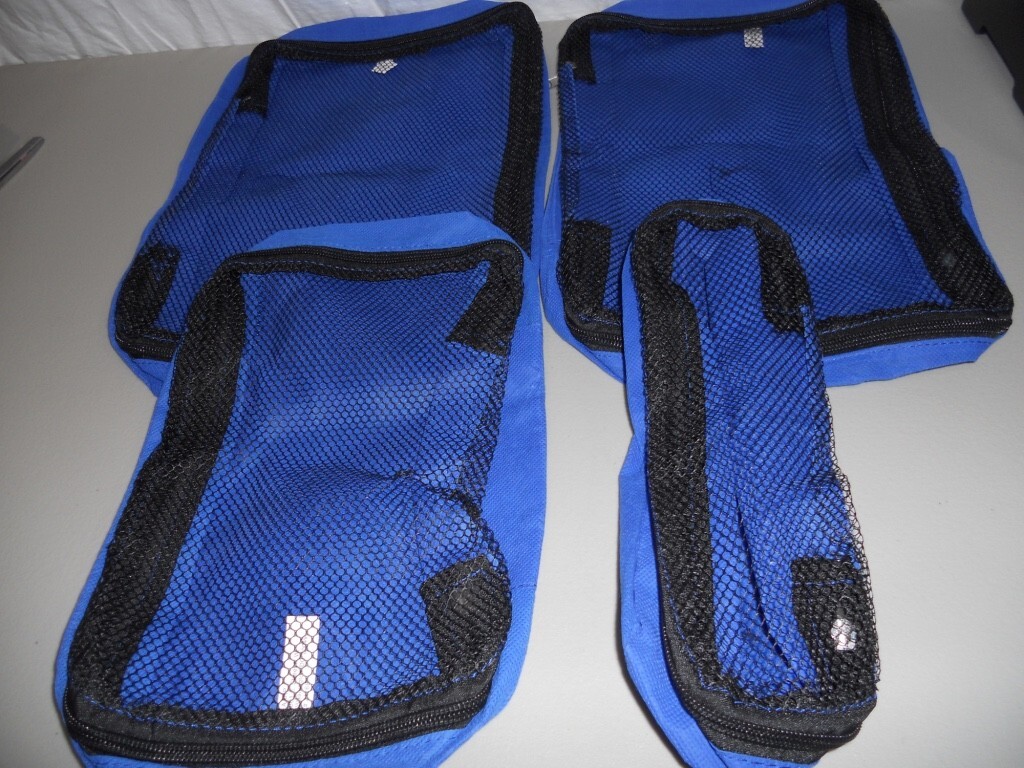 AARP Packing Cubes Set of 4 Zipper Bag Luggage Organizer Case Blue Black Travel eBay