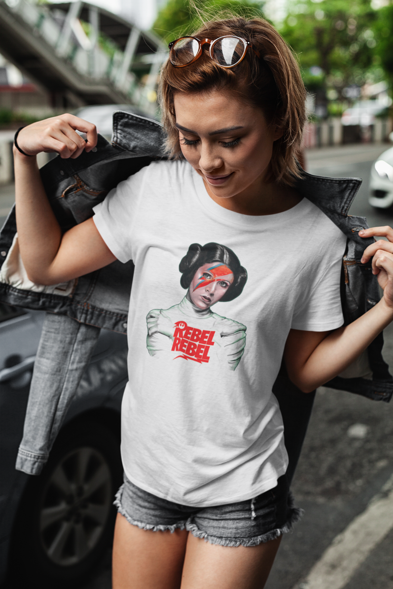 Rebel Leia T-Shirt Herren – 100% Baumwolle, Star Wars Design, Viele Größen