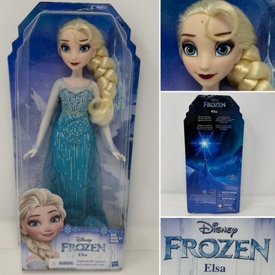 Disney Frozen Elsa Princess 12  Doll 2015 Hasbro Blue Glitter Dress NIP (Read)