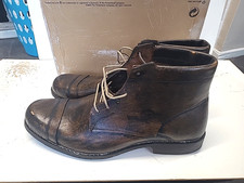 Timberland 76535 VTG Distressed Leather Chukka Ankle Boots Brown Mens UK12  New