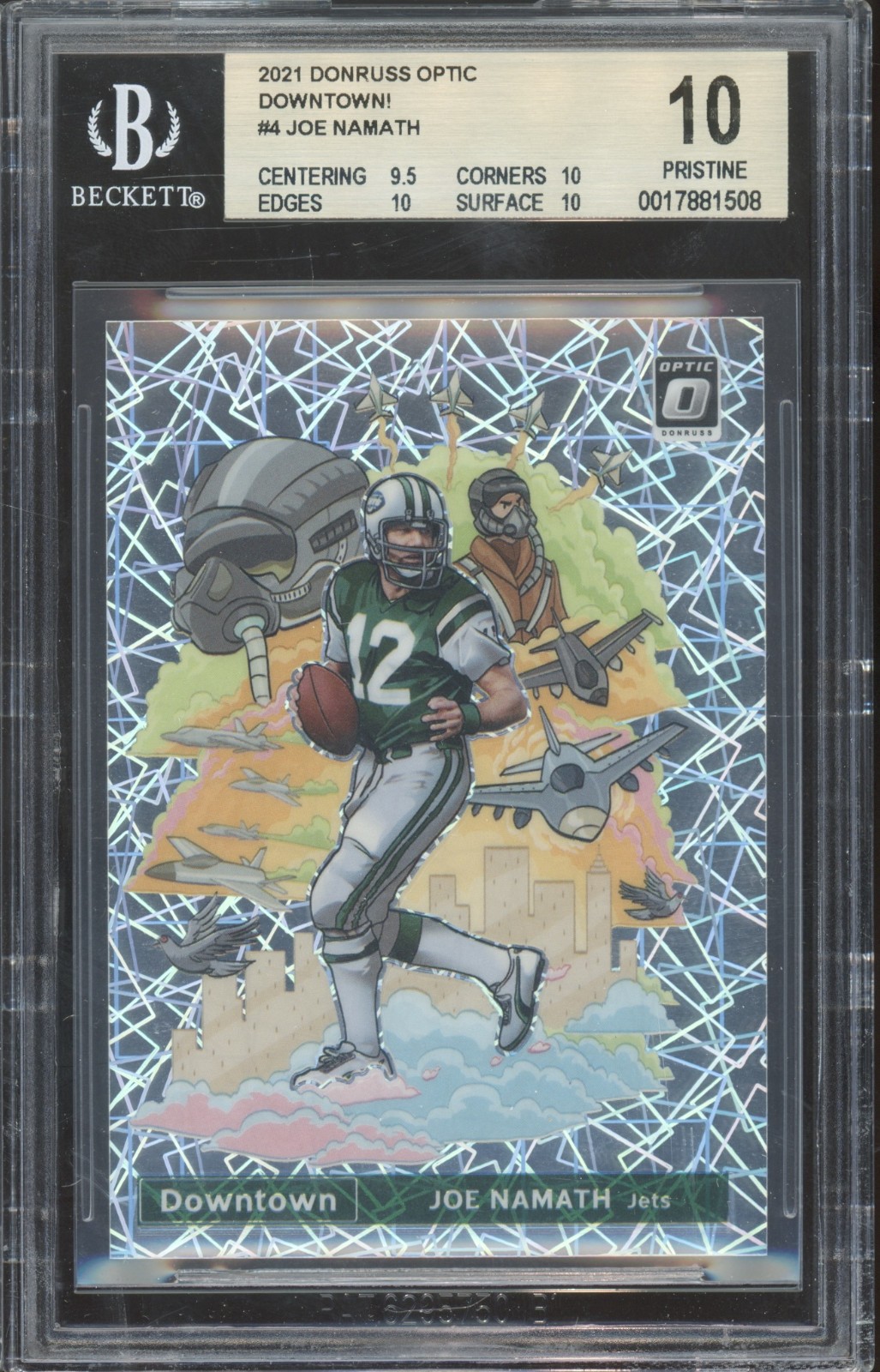 2021 Panini Donruss Optic Downtown #4 Joe Namath SSP Case Hit Pristine BGS 10