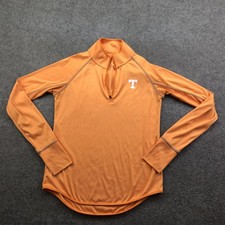 Tennessee Volunteers Shirt Womens Medium Orange NCAA Football Colosseum 1/4 Zip