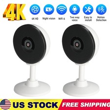 2x 4MP 4K Window Camera, 2.4Ghz  5.8Ghz WIFI Indoor Cameras for Home Security