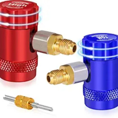 #ad Adapter Adjustable Adapter High Low Pressure Side Quick Couplers Manifold Gau $38.99