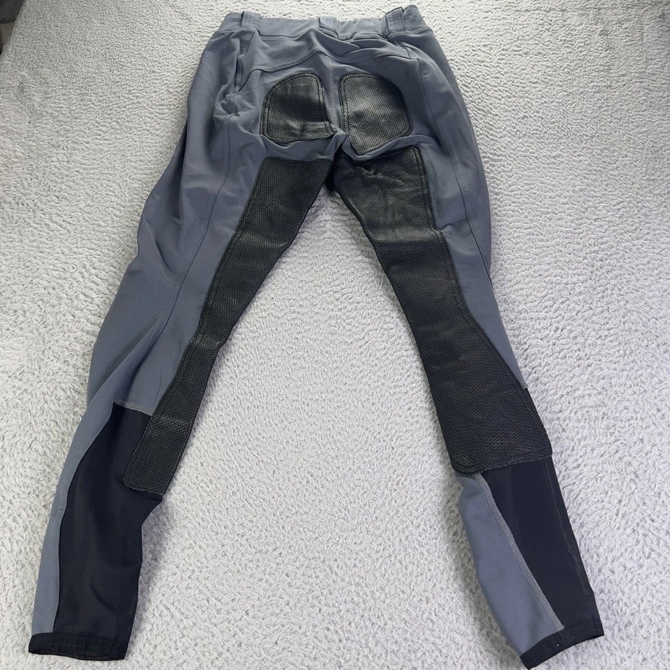 FITS PerforMAX Leather Riding Breeches Womens Medium Gray Equestrian Pants - Image 2 of 4
