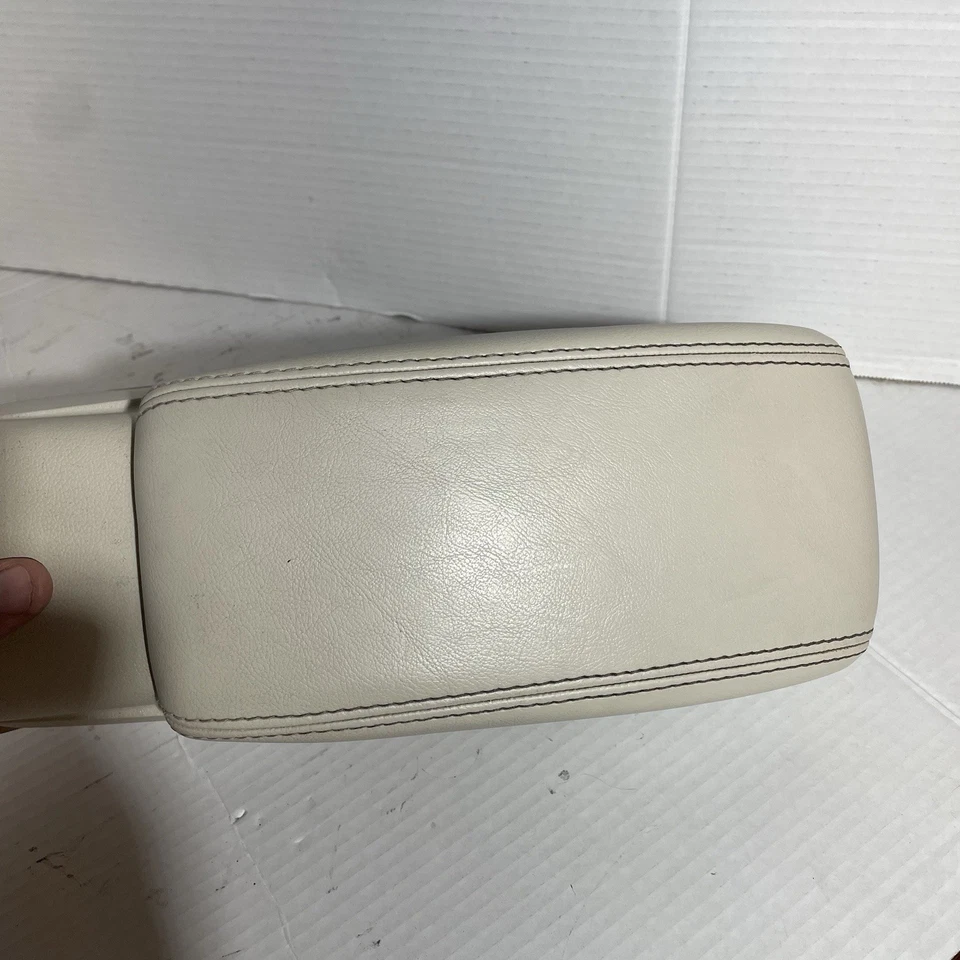 Jaguar X-Type 2002-2008 consola central tapa reposabrazos almacenamiento cuero tostado OEM Foto 4 de 4