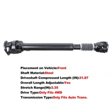 Front Drive Shaft For Ram 25003500 2011-2013 L6 6.7l 809mm 4wd Automatic Front Drive Shaft For Ram 25003500 2011-2013 L6 6.7l 809mm 4wd Automatic