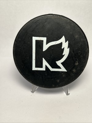 Vintage Kalamazoo K Wings IHL Official Hockey Puck Made In Czech - No Text Logo
