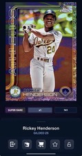 DIGITAL TOPPS BUNT Rickey Henderson GILDED 25 SUPER RARE Read
