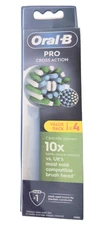 Oral B Pro Cross Action Replacement Brush Heads 4 replacement Heads