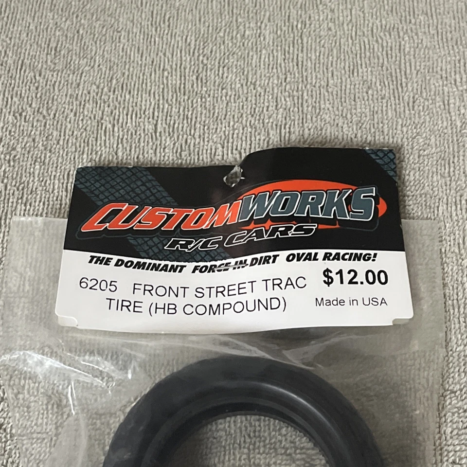 Custom Works RC Cars 6205 Front Street Trac Tire HP Compound set of 2 RC tires - Image 3 of 4