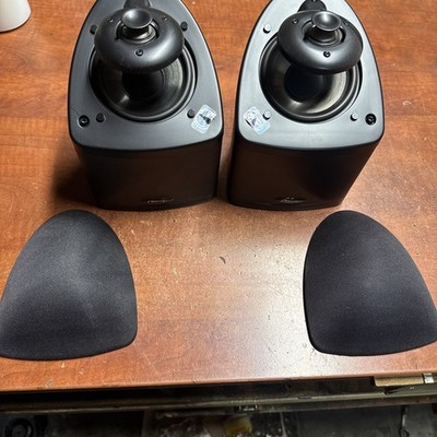 Mirage Omnisat v2 OS V2B-1 Omnipolar Satellite Speakers Pair Black Tested Works