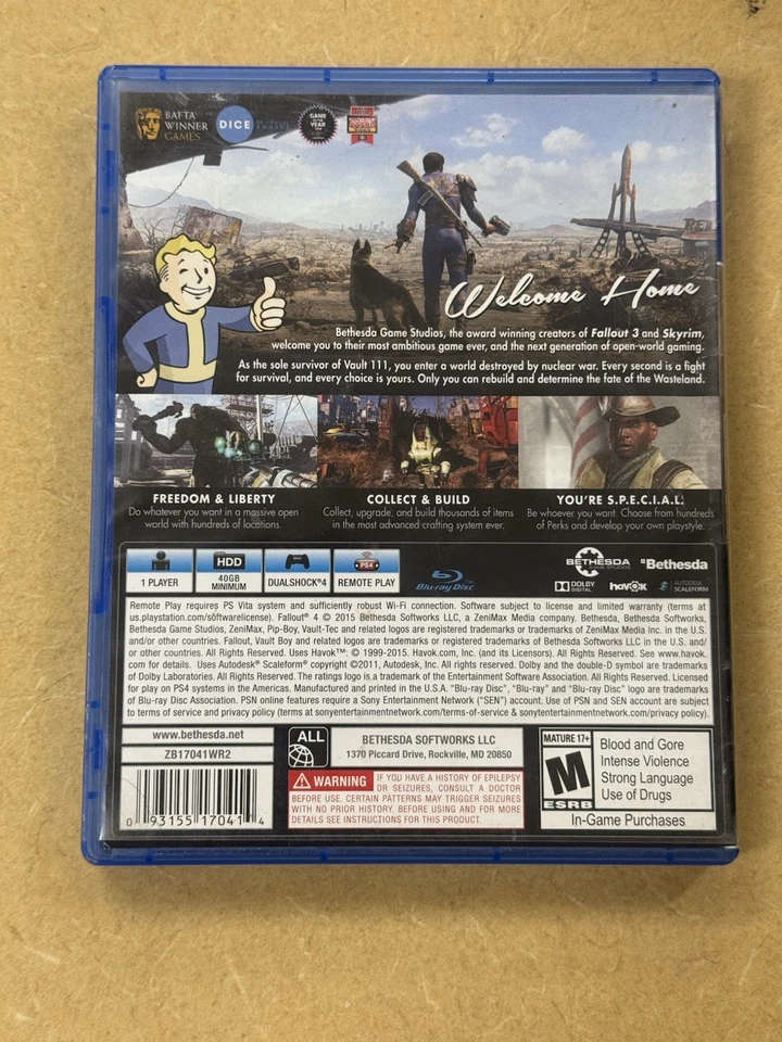 Fallout 4 Sony PlayStation 4 Video Game, Cib Complete - Image 2 of 4