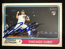 2023 Topps Heritage Jeremiah Estrada Signed Rookie Card 146 Cubs Autograph RC. rookie card picture