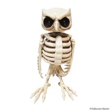 Animated Owl Skeleton Halloween Decor - A538