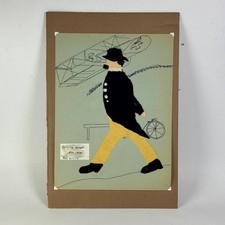 Vintage NYC School Project Collage Art Work of Orville Wright, Unframed