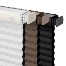 No Tools No Drill Window Blinds for Indoor Windows, Blackout Shades Cellular ...