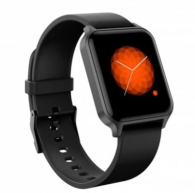 Touchscreen Bluetooth Smart Watch 45mm Black Silicone Band 4GB Android/iOS