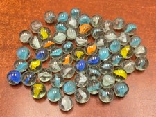 60 PCS ASSORT COLOR MIX GLASS MARBLES VASE FILLERS AQUARIUM