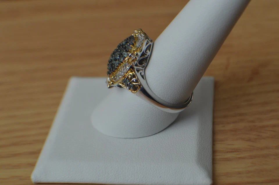 1.50ct Narsipatnam Color Change Alexandrite Ring Rhodium Plated over Silver Sz 9 - Image 4 of 4