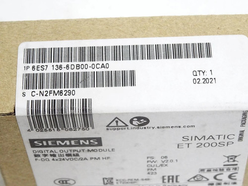 6ES7136-6DB00-0CA0 1PCS NEW SIEMENS 6ES7 136-6DB00-0CA0 Electronics Module - Picture 2 of 6