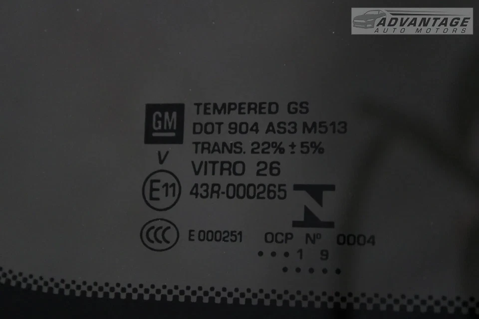 Buick Enclave 2018-2024 techo corredizo superior trasero ventana vidrio solo OEM Foto 3 de 4