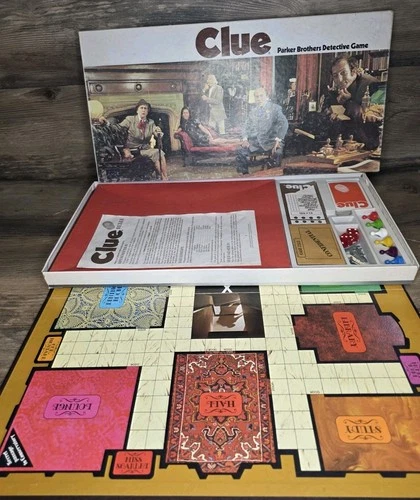 VINTAGE Clue COMPLETE Parker Brothers 1972 Classic Detective Board Game