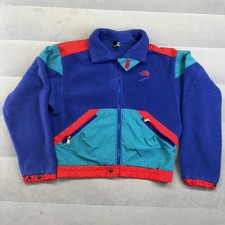 VTG 90s The North Face Extreme Z Fleece Jacket Color Block Made in USA Full Zip