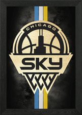 Chicago Sky Framed Wall Art Poster Canvas Print Picture