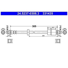 2x Bremsschlauch vorne für Seat Exeo 3R2 ST 3R5 | 24563364