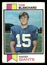 1973 Topps #319 Tom Blanchard - New York Giants (Low Grade)