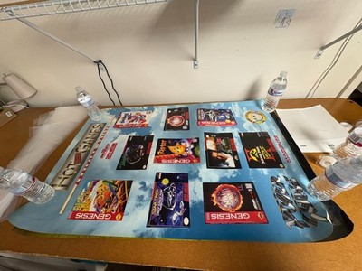 Poster #508 40x26 Hot New Games Sega Genesis Super Nintendo Video Store 1990s