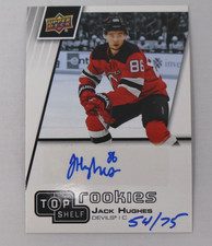 Jack Hughes 2020 UD Summer Promotion Hockey Top Shelf Rookies RC AUTO /75 TSA-JH