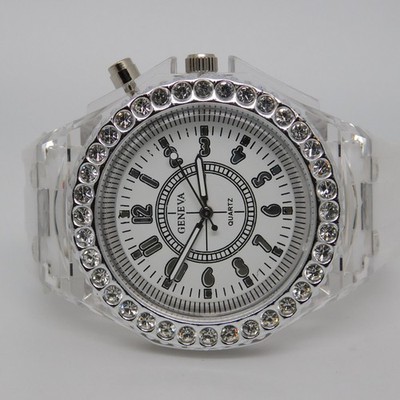 GENEVA White-Tone Band Quartz Analog Women's Watch New Battery